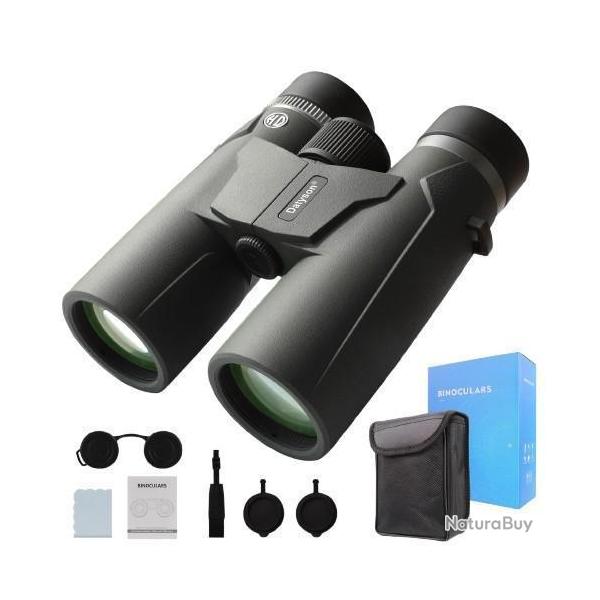 Jumelles 10x42 HD BAK4 �tanches Multicouches Haute Luminosit� Observation Oiseaux Chasse Randonn�e N