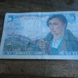 monnaie 5 francs  berger   U.5.4. 1945.U