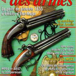 gazette des armes 343 marquages mg42, mp44 et ak 47 comparaison, pistolet mod.1855 officier E.M. ,