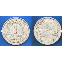 France 1 Franc 1946 Morlon Piece Aluminium De Francs
