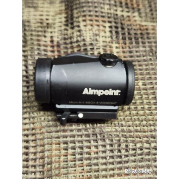 Aimpoint micro h1 4moa avec montage amovible MAK sur pied avant
