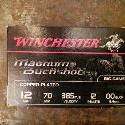 Chevrotine cuivr&eacute; 00 winchester 12/70 12 grains 6 boite de 5 cartouches