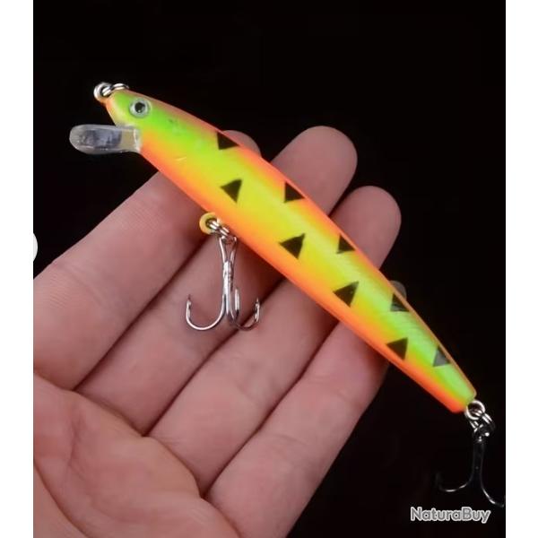 Ensemble de 10 Leurres Flottants , App�ts � Couleur Mixte avec Flotteurs, 10.01cm/0.30oz