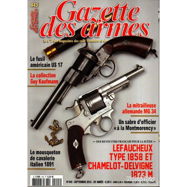 gazette des armes 445 fusil us 17, mg 34 part 1, mousqueton cavalerie italien 1891, index
