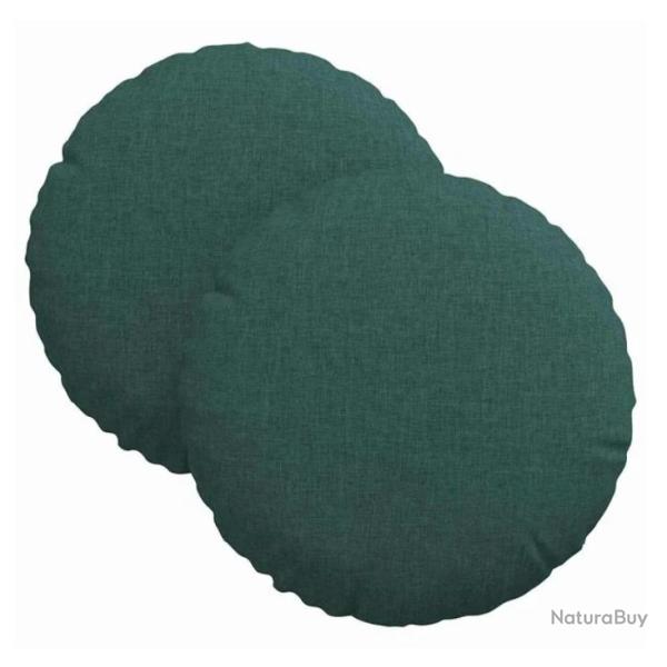 Coussins si�ge tissu vert fonc� �30x13 cm confort moelleux lot 2