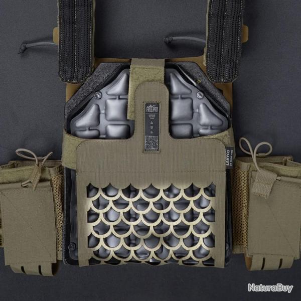 RXR Plaques De Cotes Anti-Trauma Rx-04 - 15X15 Cm - Noir - La Paire