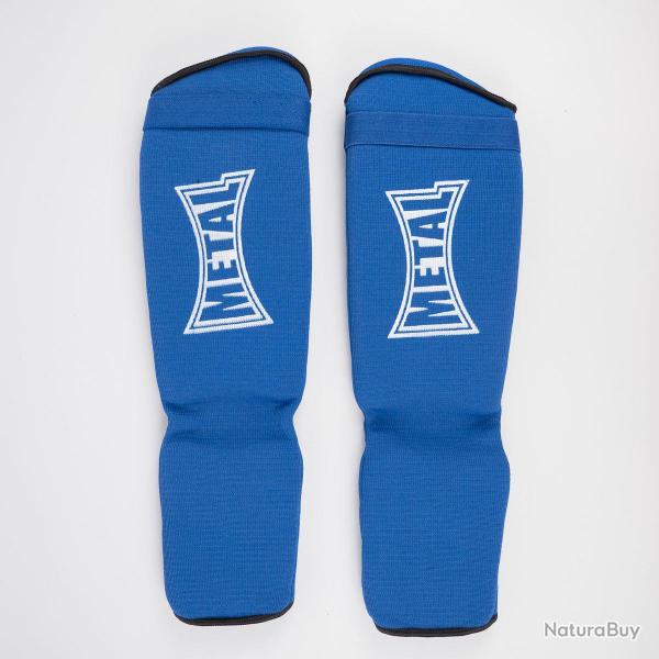 Rivolier Protege Tibia + Pied, Mousse Eva, Coton, Elastique Bleu