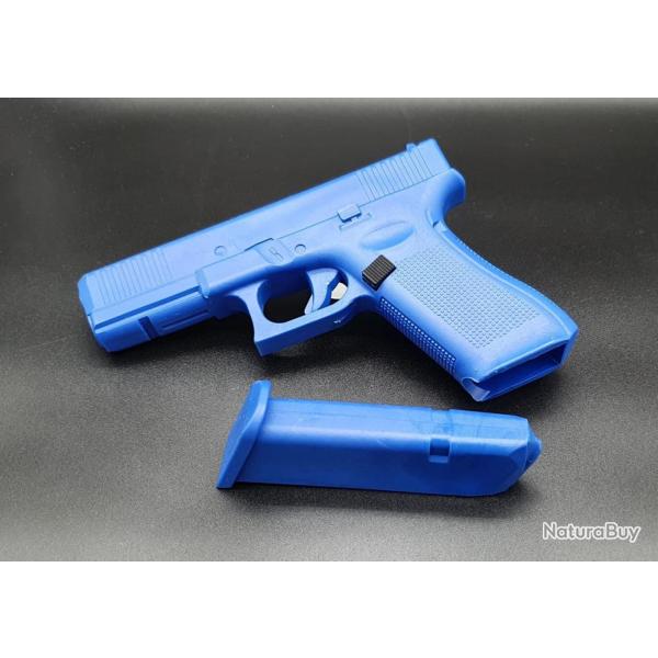 Medhybride Glock 17 Avec Chargeur Amovible Bleu - Factice