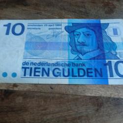 monnaie pays bas 10 gulden 1968