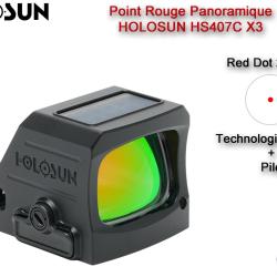 Nouveau !!! Point Rouge Panoramique HOLOSUN HS407C X3 - 2 MOA sans embase
