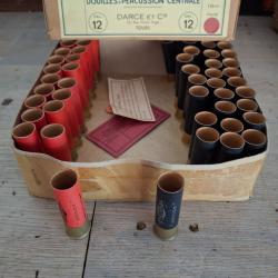 Douilles cartons calibre 16 30 noires et 20 rouges