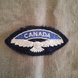 WW2  INSIGNE D &Eacute;PAULE CANADA AIR FORCE (RCAF) ORIGINAL