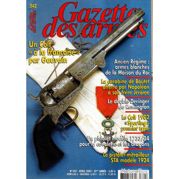 gazette des armes 342 , colt � la fran�aise, colt 1902 sporting, pm sta mod.1924, napol�on carabine