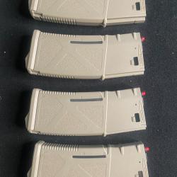 LOT 4x Chargeur AEG Arcturus EMM M4 Mid-Cap 130/ 30 TAN