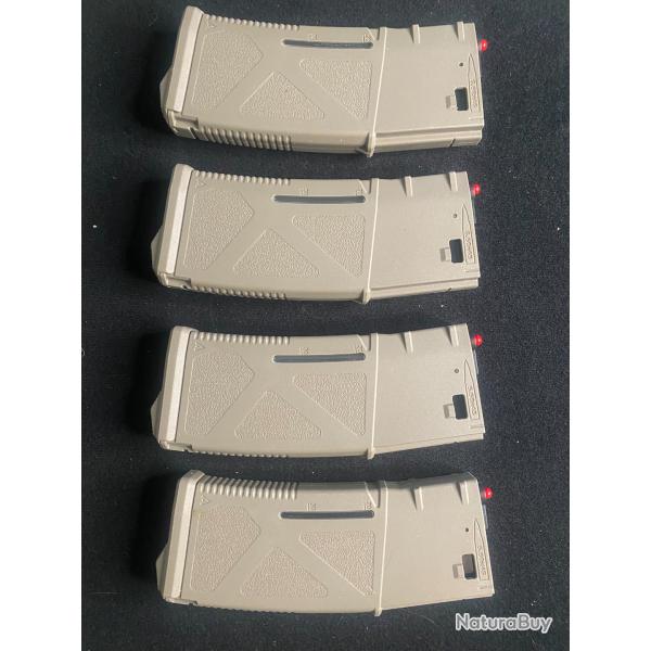 LOT 4x Chargeur AEG Arcturus EMM M4 Mid-Cap 130/ 30 TAN