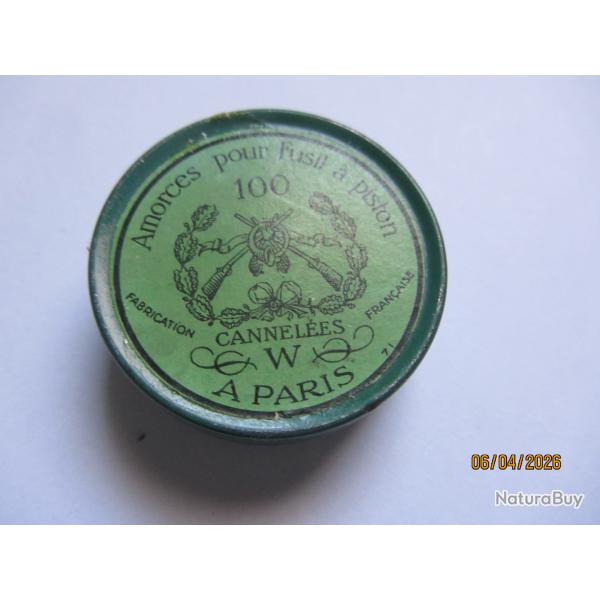 Boite amorce fusil a piston cannelees