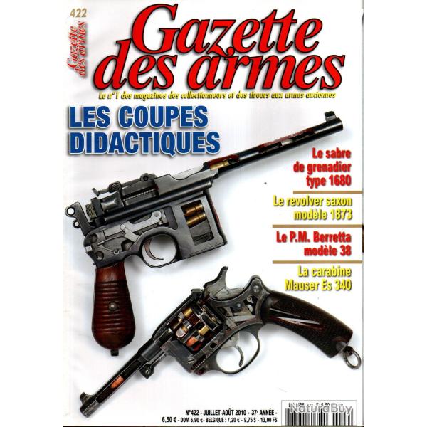 gazette des armes 422, carabine mauser es 340, coupes didactiques ,