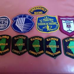 Lot 4 de 10 patchs brod&eacute;s de la police am&eacute;ricaine.