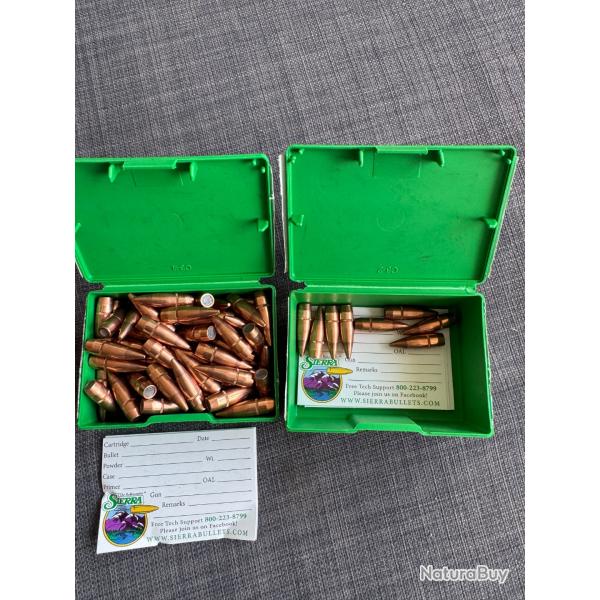 OGIVES SIERRA MATCHKING CAL. 308" 150GR FMJBT X108 ogives