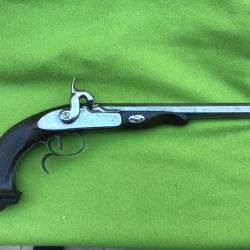 BEAU PISTOLET &Agrave; PERCUSSION TYPE LEPAGE DE TIR DISCIPLINE KUCHENREUTER ARTISAN FRAN&Ccedil;AIS