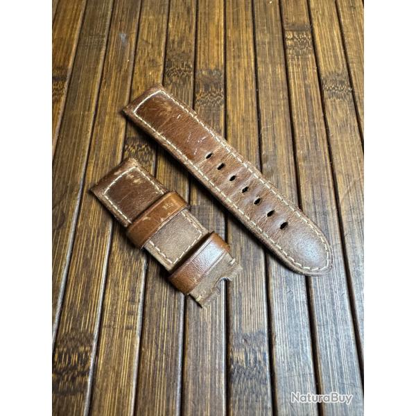 BRACELET MONTRE CUIR MARRON OFFICINE PANERAI ORIGINAL