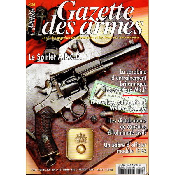 gazette des armes 334 spirlet abcd, ades et cartouches suffocantes de 1914 part 2, automatique weble