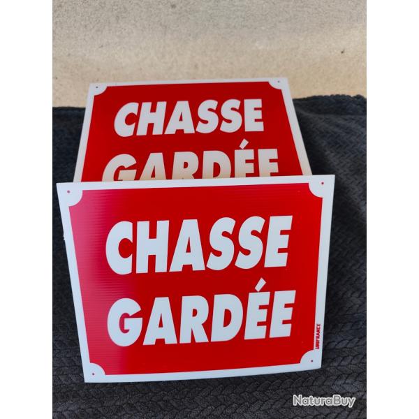 Lot 38 Panneaux CHASSE GARDEE Unifrance akilux 30 cm x 25 cm Neuf