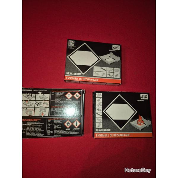 3 rechaud esbit pour rechauffer les rations