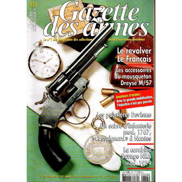 gazette des armes 333, le fran�ais, poivri�res devisme, mousqueton dreyse m/57 part 3, unique rf 52