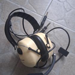 Casque vintage Peltor Aviation headset 7006 avec microphone