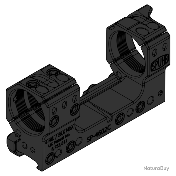 Spuhr Scope Mount D34 H38Mm/1.5" 6Mil Pic