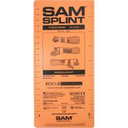 Attelle De Poignet Sam Splint 9", Orange/Bleu. Plie A Plat.