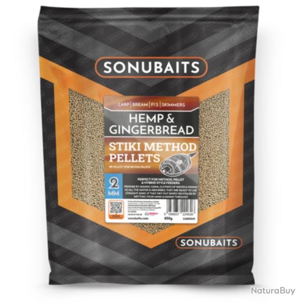 SONUBAITS HEMP & GINGERBREAD STIKY PELLETS 2MM SONUBAITS