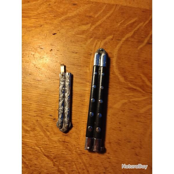 Lot de 2 couteaux papillon
