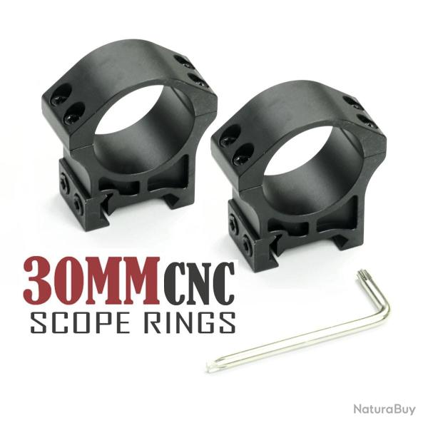 SKWGEAR-Anneaux de Port�e Moyenne, Dull, 25.4mm, 6061-T6 -**30MM - Paiement en 3 ou 4 fois