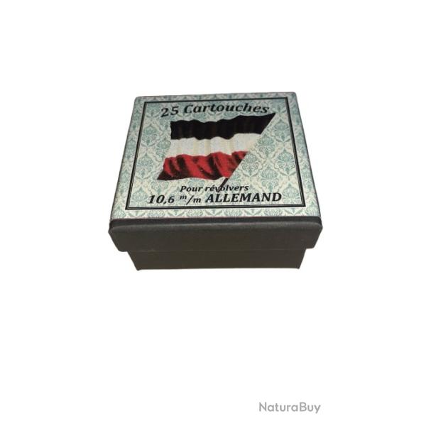 10,6 mm Allemand ou 10,6mm Reichsrevolver (1879): Reproduction boite munitions (vide) HB 14818095