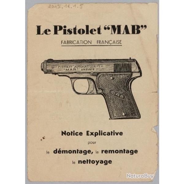 8 pages sur le pistolet MAB (d�montage / remontage) - VENDU PAR JEPERCUTE (m2755)