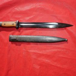 Ba&iuml;onnette MAUSER 84/98 WKC 39 en superbe &eacute;tat, fourreau pas au m&ecirc;me num&eacute;ro