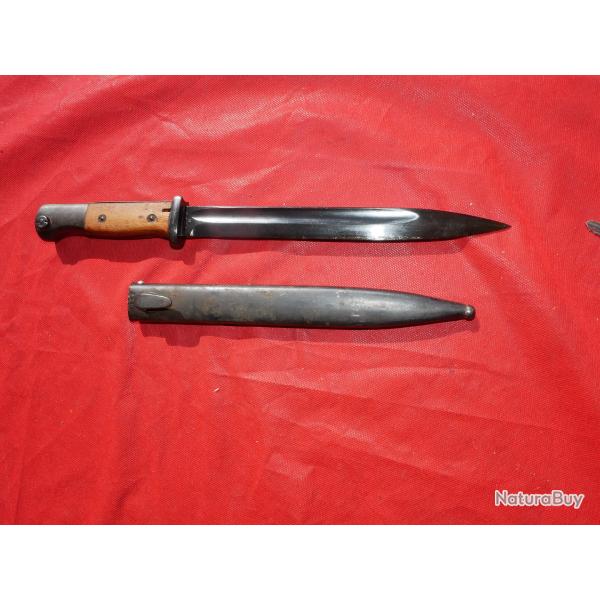Ba�onnette MAUSER 84/98 WKC 39 en superbe �tat, fourreau pas au m�me num�ro