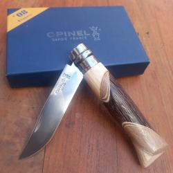 Joli Couteau OPINEL N8 Inox CHAPERON  Manche en Bois