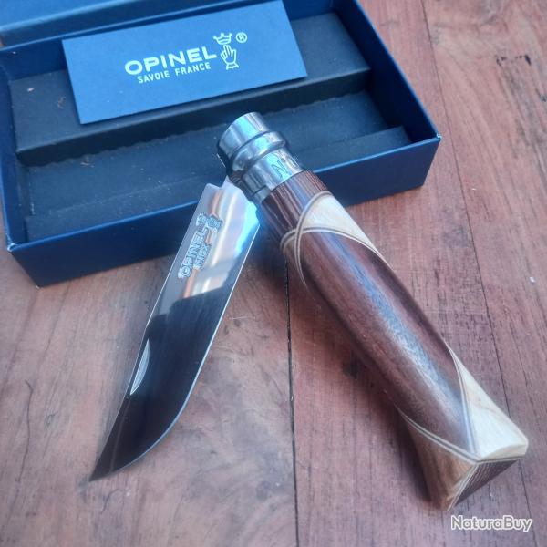 Couteau OPINEL N8 Inox CHAPERON  Manche en Bois
