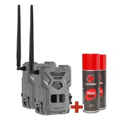 SPYPOINT FLEX-DARK & BLACK FIRE Magic Spray Bundle - Pack Cam&eacute;ra de Chasse Connect&eacute;e + Attractif San