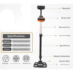 D&eacute;tecteur M&eacute;taux TX640 Pliable Haute Pr&eacute;cision Terrain IP68 Outdoor