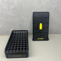 Bo&icirc;te de rangement .45 acp - Fait main - Noir