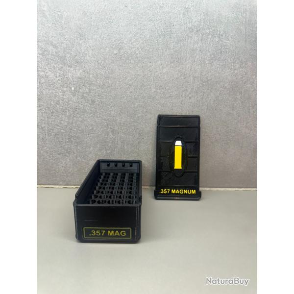 Bo�te de rangement .357 MAG - Fait main - Noir
