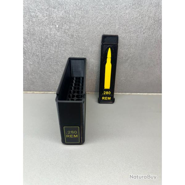 Bo�te de rangement .280 REM - Fait main - Noir