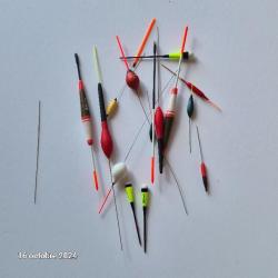 Lot de 14 flotteurs diff&eacute;rents et de poids diff&eacute;rents cureau, autain,