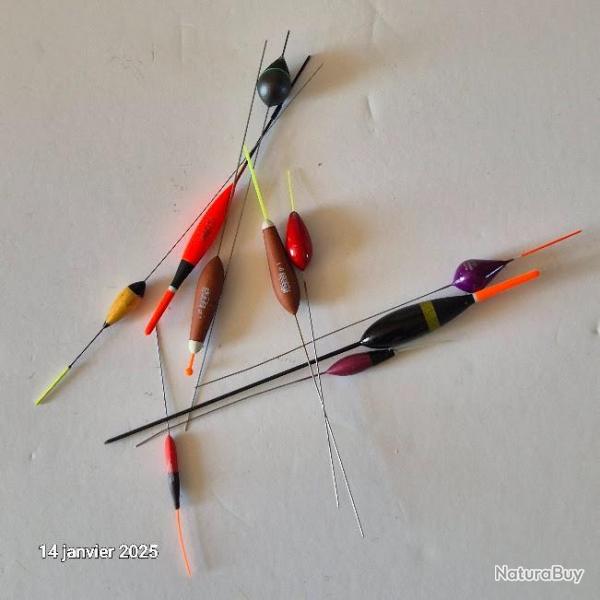 Lot de 10 flotteurs pour la friture, pour la p�che aux  poissons de tailles moyennes