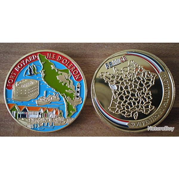Medaille en Couleur Ile Oleron Fort Boyard Phare