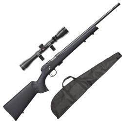 Wahoo ! Carabine CZ 457 Synth&eacute;tique Cal.22LR + Lunette Umarex 3-9x40 + Fourreau